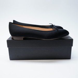 NIB J.CREW Womens Size 9.5 Kiki Ballet Flat in Satin Black Classic
